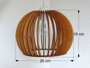 Pendelleuchte Hängelampe Holz handgemacht moderner Style mit elektr. Anschluss