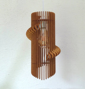 Pendelleuchte Hängelampe Holz handgemacht modern mit elektr. Anschluss