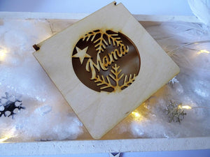 Geldgeschenk Weihnachten personalisiert, auch gerne mit Namen, Weihnachtsgeschenk, Holzschachtel