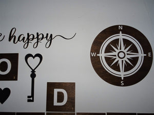 Kompass für unsere Scrabble - Wand / Wanddeko