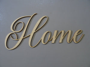 Wanddeko "Home" Holzschrift
