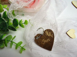 Gastgeschenke Hochzeit und Platzkarte personalisiert Herz