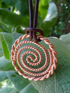 Galaktischer Tensorring mit Doppelspirale | 144 MHz Kupfer | Handgefertigter Dimensionswirbel (Ø 5 cm)