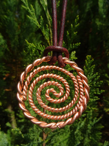 Galaktischer Tensorring mit Doppelspirale | 144 MHz Kupfer | Handgefertigter Dimensionswirbel (Ø 5 cm)