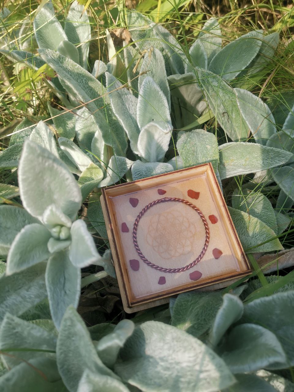 Premium Energetisierungs-Box mit 144 MHz Tensorring, Blume des Lebens & Steinkreis | Für Tensortools & Saatgut